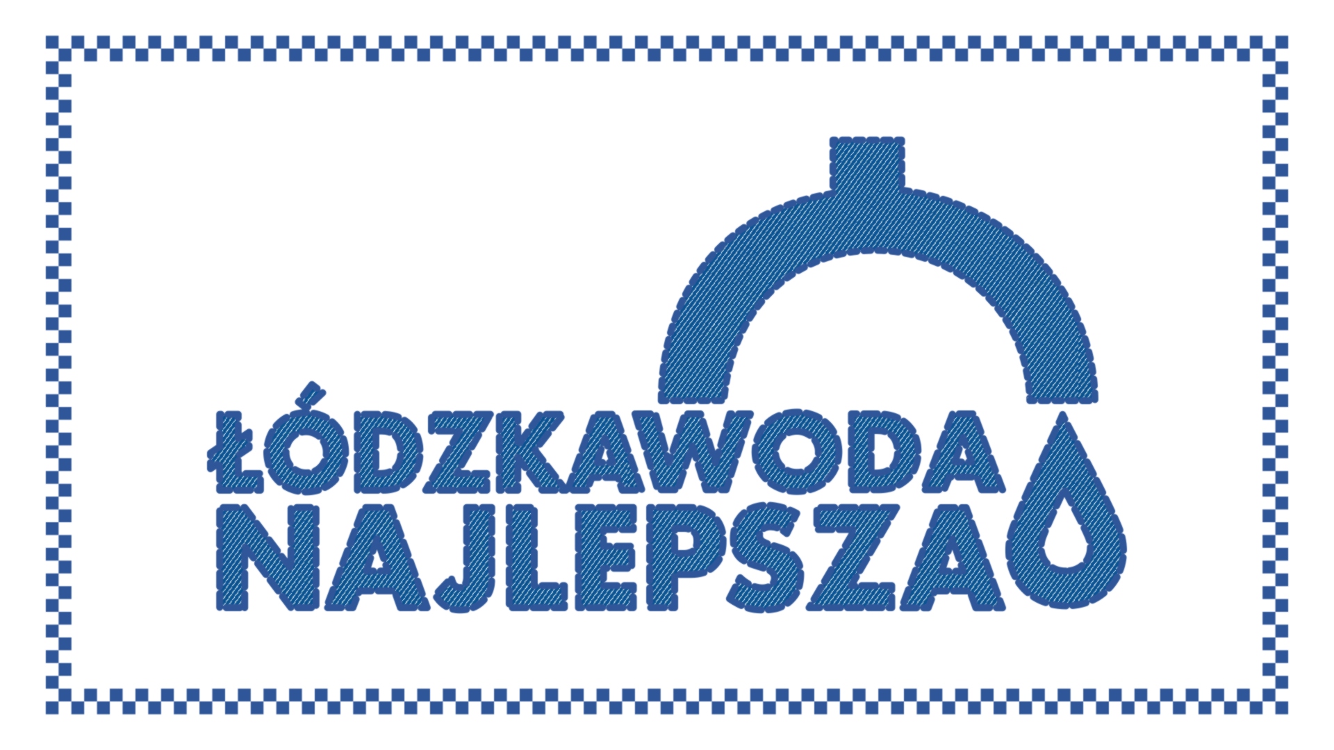 Graficzna interpretacja makatki z logotypu Łódzka Woda Najlepsza.