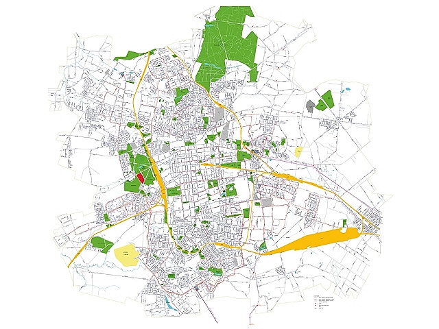 Mapa sieci wod-kan miasta Łodzi